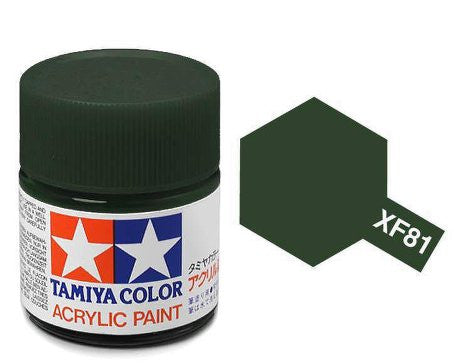 Plat Dark Green 2 RAF Mini Acrylic Paint 10ml Tamiya XF-81