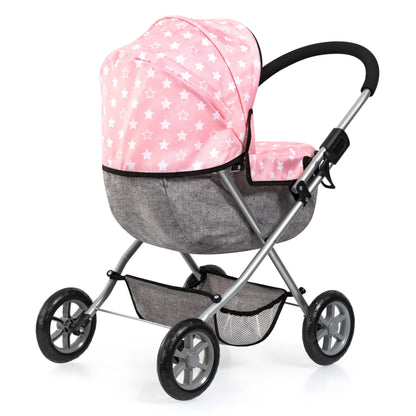 Deluxe Dolls Cosy Pram Set (Pink/Stars) Bayer Bay13730AA