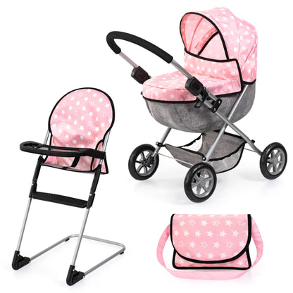 Deluxe Dolls Cosy Pram Set (Pink/Stars) Bayer Bay13730AA