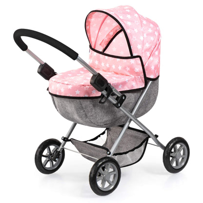 Deluxe Dolls Cosy Pram Set (Pink/Stars) Bayer Bay13730AA