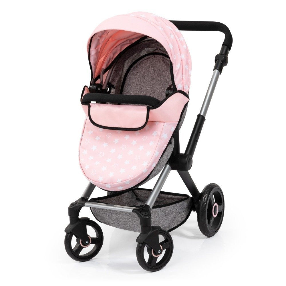 Xeo Dolls Pram (Pink/Grey) Dots Bayer Bay17030AA