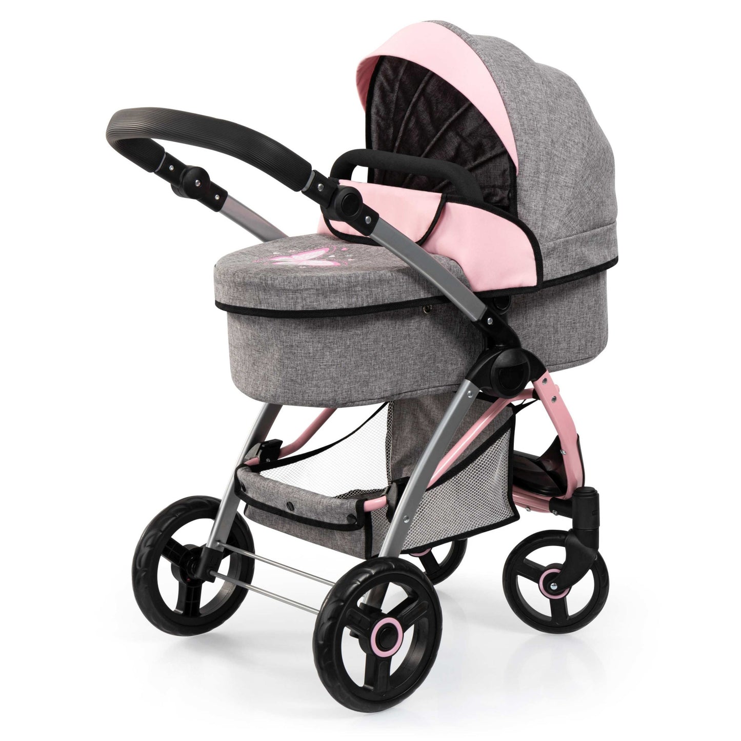 City Max Dolls Pram (Pink/Grey) Butterfly Bayer Bay17533AA