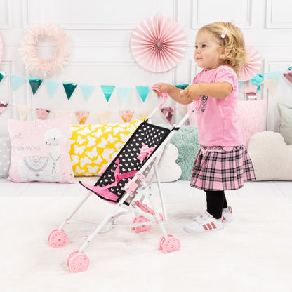 Buggy Dolls Pram (Black/Pink) Bow Bayer Bay30560AA