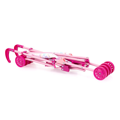 Buggy Dolls Pram Set (Pink/Unicorns) w/30cm Doll Bayer Bay30585AB