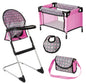 High Chair With Travel Bed Set (Grey/Dots) Bayer Bay63266AB