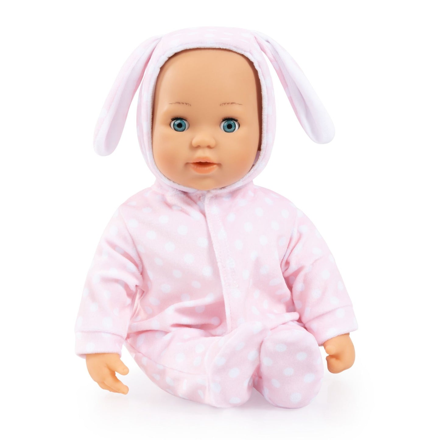 First Words Baby Doll (38cm)Pink white dots w/ears Bayer Bay93822AA