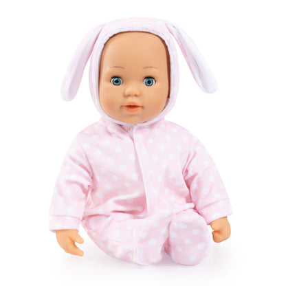 First Words Baby Doll (38cm)Pink white dots w/ears Bayer Bay93822AA