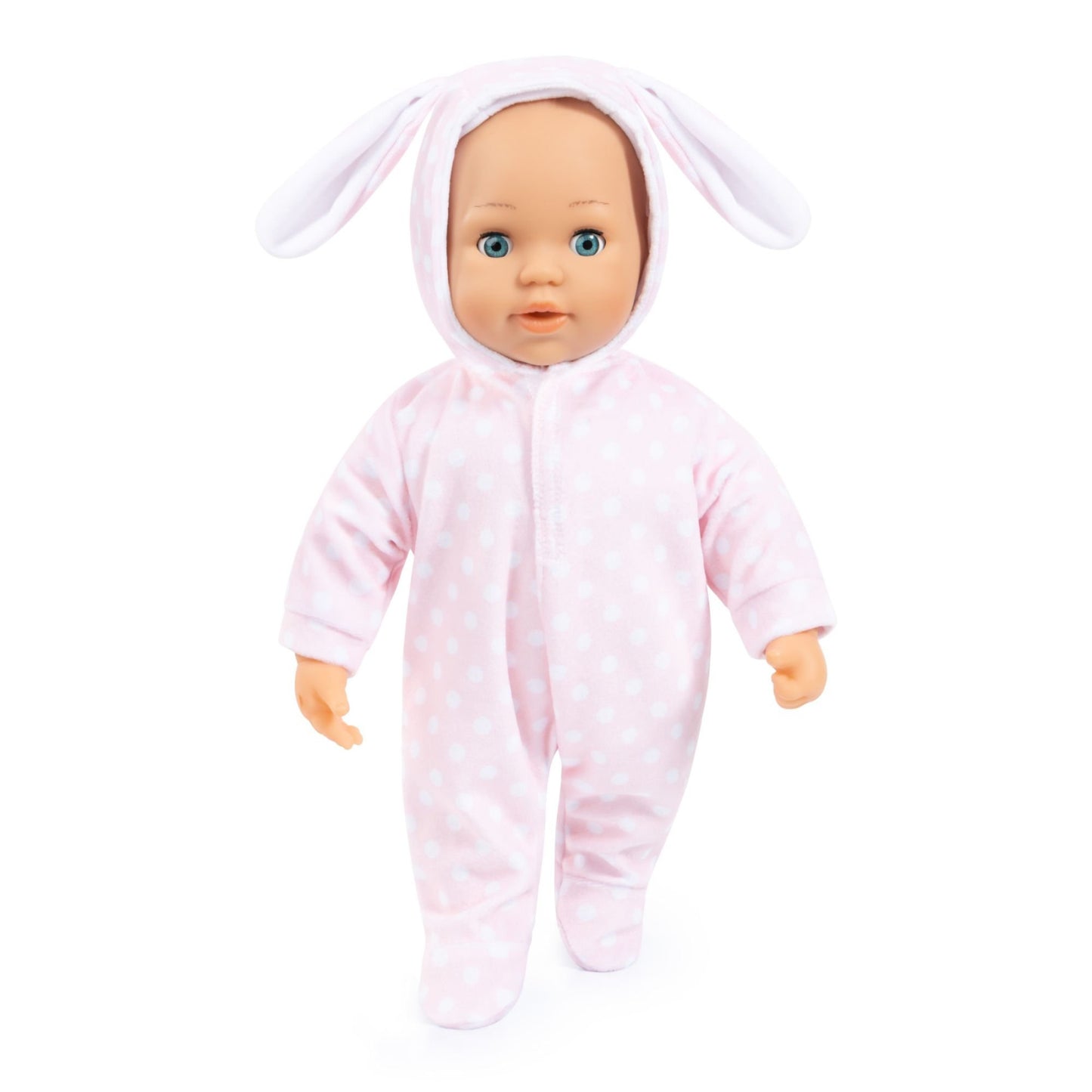 First Words Baby Doll (38cm)Pink white dots w/ears Bayer Bay93822AA
