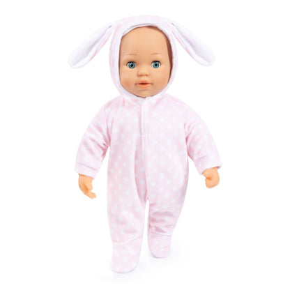 First Words Baby Doll (38cm)Pink white dots w/ears Bayer Bay93822AA