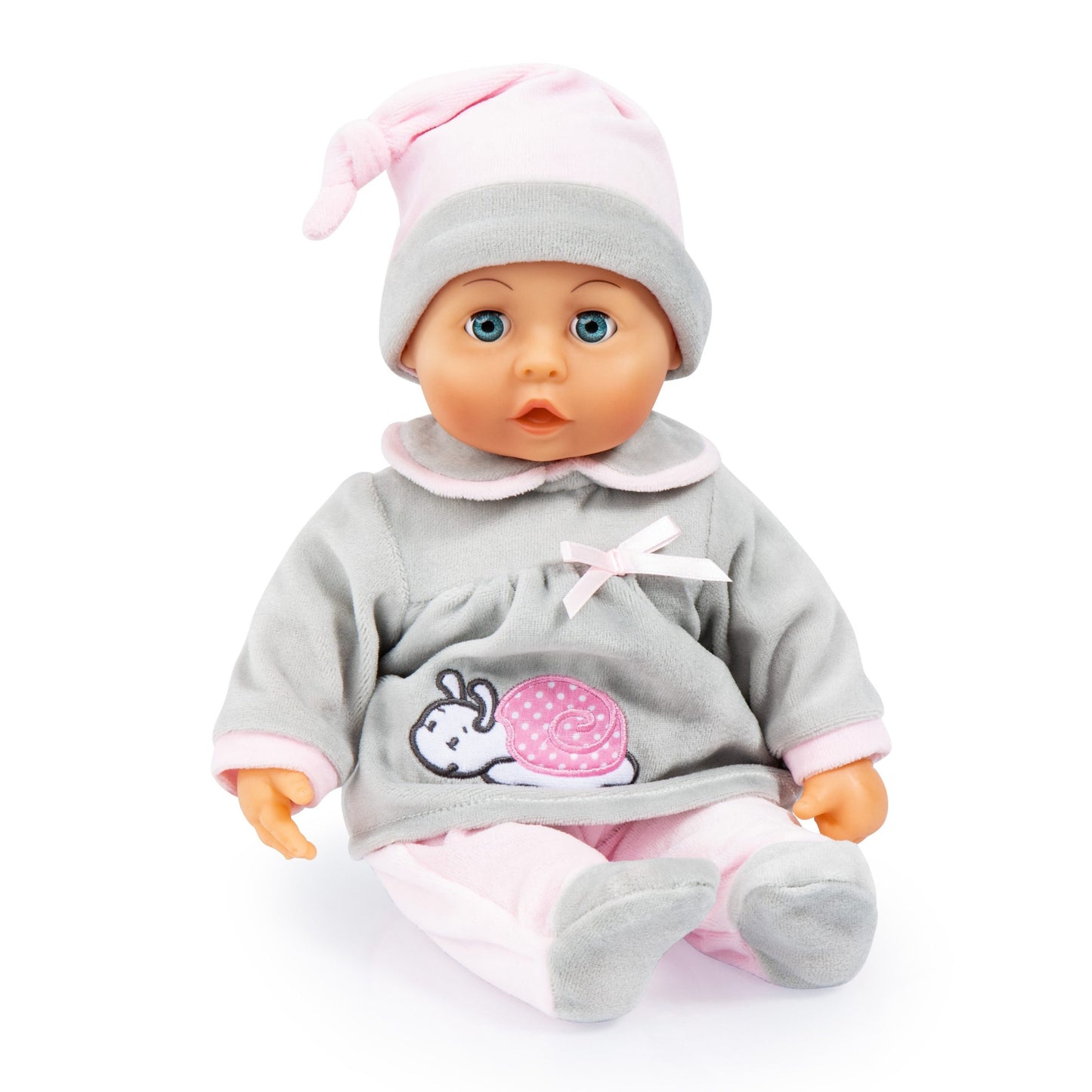 First Words Baby Doll (38cm) Grey/Snail Bayer Bay93824BC