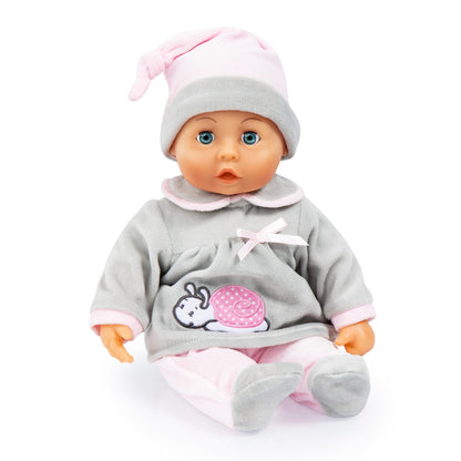 First Words Baby Doll (38cm) Grey/Snail Bayer Bay93824BC