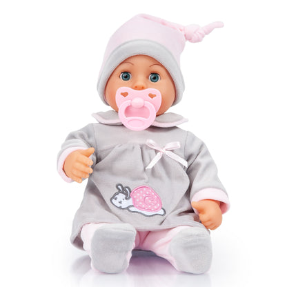 First Words Baby Doll (38cm) Grey/Snail Bayer Bay93824BC