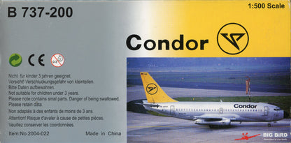Lufthansa/Condor Boeing 737-200 Set of 2 - 1/500 Scale BigBird BB5-2004-022