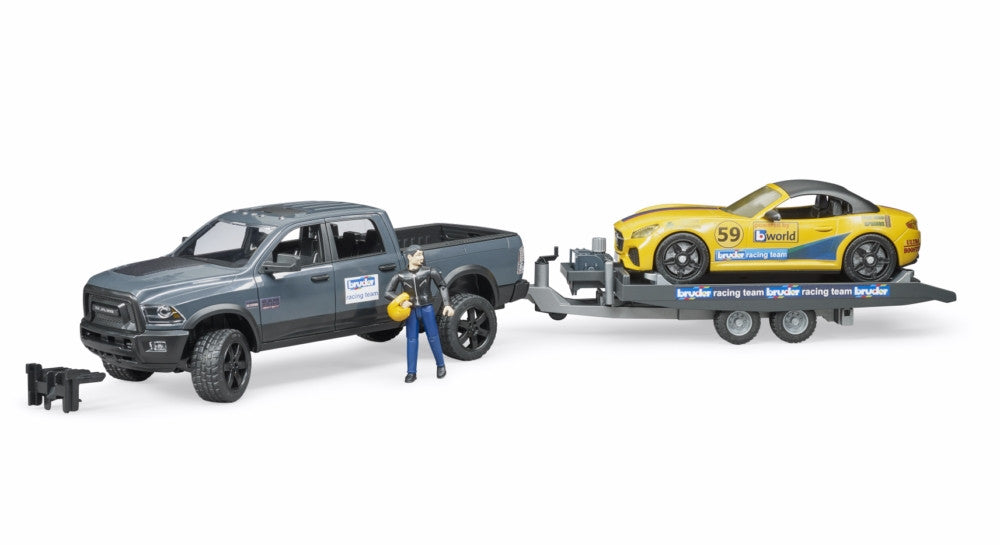 RAM 2500 Power Wagon w/Roadster and trailer Bruder Toys BRU02504