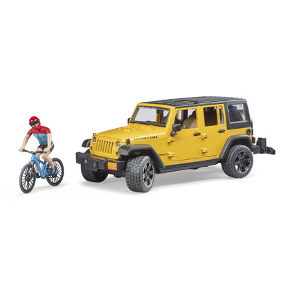 Jeep Wrangler R.U. w/Mountain Bike & Cyclist Bruder Toys BRU02543
