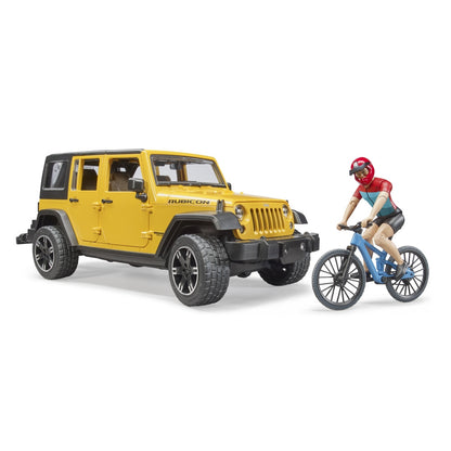 Jeep Wrangler R.U. w/Mountain Bike & Cyclist Bruder Toys BRU02543