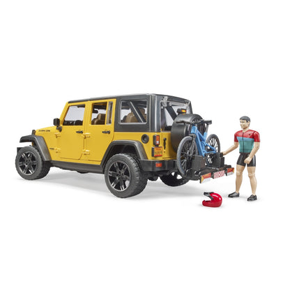 Jeep Wrangler R.U. w/Mountain Bike & Cyclist Bruder Toys BRU02543
