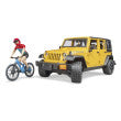 Jeep Wrangler R.U. w/Mountain Bike & Cyclist Bruder Toys BRU02543