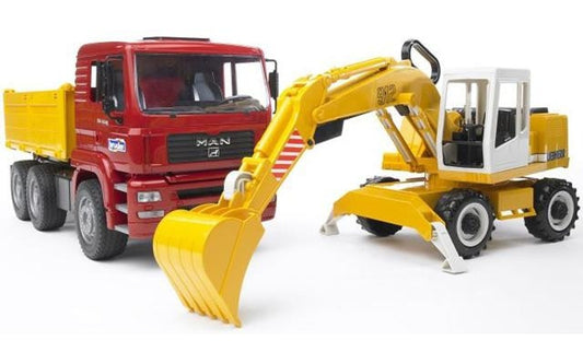 MAN TGA Constr. Truck w/Liebherr Excavator Bruder Toys BRU02751