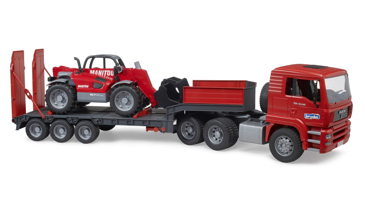 MAN TGA Low loader truck with Manitou MLT 633 Bruder Toys BRU02774