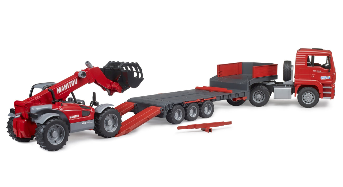 MAN TGA Low loader truck with Manitou MLT 633 Bruder Toys BRU02774