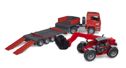 MAN TGA Low loader truck with Manitou MLT 633 Bruder Toys BRU02774