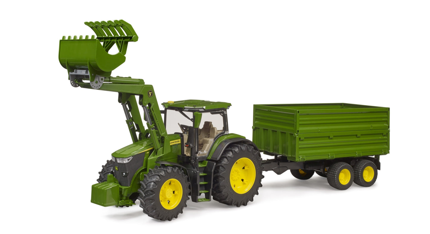 John Deere 7R 350 w/frontloader & tipping trailer Bruder Toys BRU03155