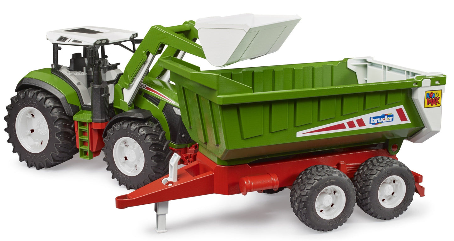 ROADMAX Tractor w/frontloader and Trailer Bruder Toys BRU03452