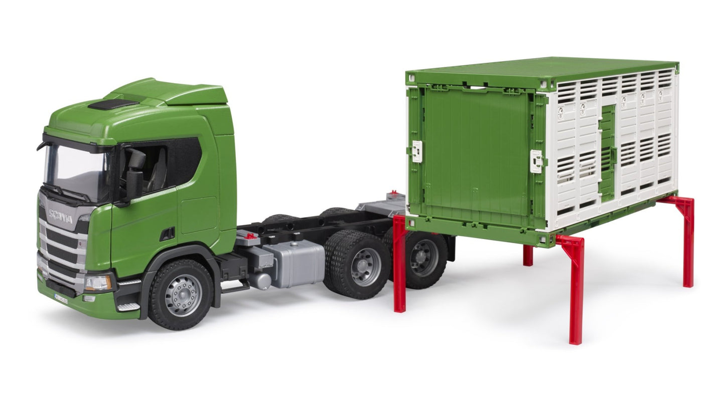 Scania Super 560R Cattle Truck w/cattle Bruder Toys BRU03548