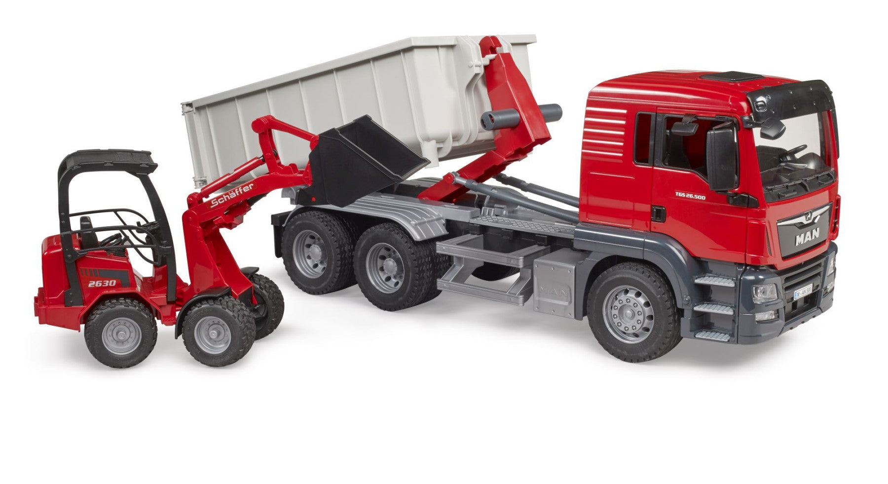 MAN TGS Truck & Schaffer 2630 compact loader Bruder Toys BRU03767 – The ...