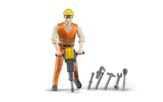 Construction worker with accessories Bruder Toys BRU60020