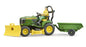 John Deere Lawn Tractor with Trailer & Gardener Bruder Toys BRU62104
