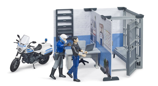 Bworld police station with police motorcycle Bruder Toys BRU62732
