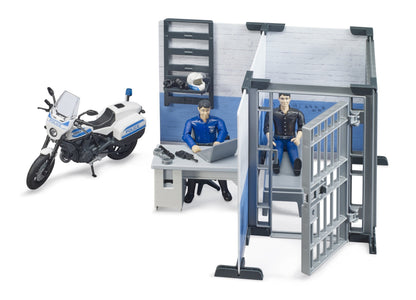 Bworld police station with police motorcycle Bruder Toys BRU62732