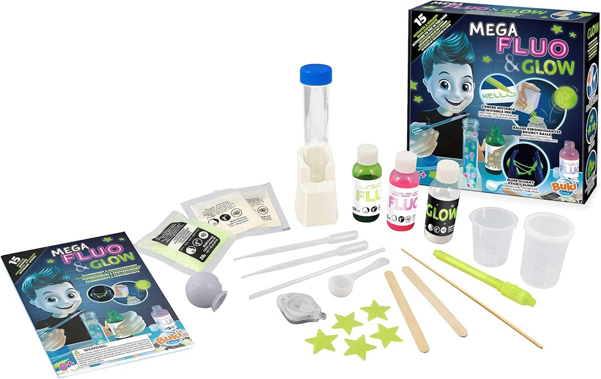 MEGA GLOW & FLUO 15 ACTIVITIES BUKI BUK2162