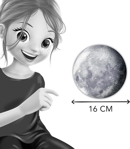 GLOW-IN-THE-DARK MOON SELF-ADHESIVE DECORATION BUKI BUK3DF3