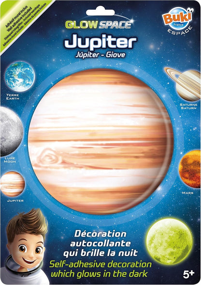 GLOW-IN-THE-DARK JUPITER SELF-ADHESIVE DECORATION BUKI BUK3DF6