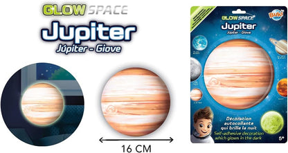 GLOW-IN-THE-DARK JUPITER SELF-ADHESIVE DECORATION BUKI BUK3DF6