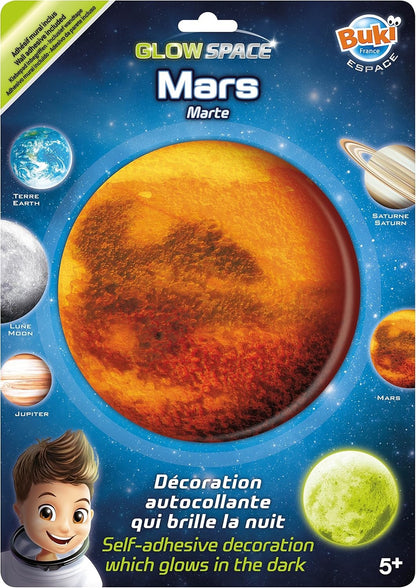 GLOW-IN-THE-DARK MARS SELF-ADHESIVE DECORATION BUKI BUK3DF8
