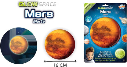 GLOW-IN-THE-DARK MARS SELF-ADHESIVE DECORATION BUKI BUK3DF8