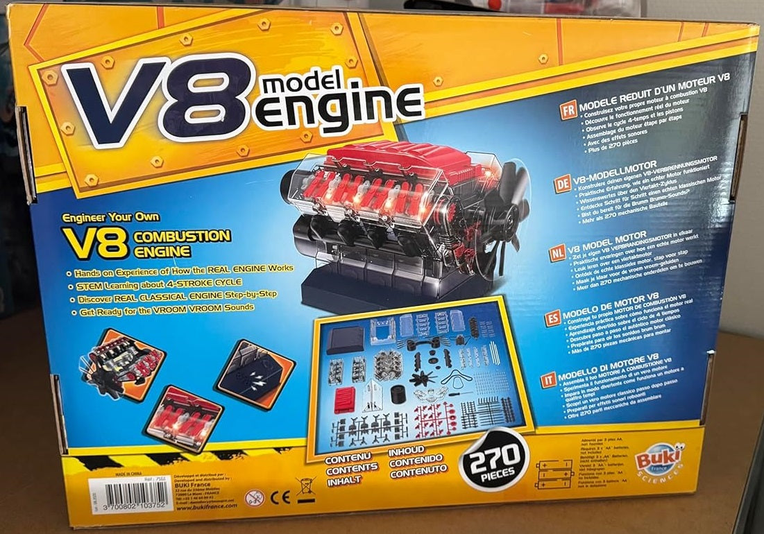 V8 ENGINE WITH LIGHT AND SOUND EFFECT 270 PARTS BUKI BUK7161