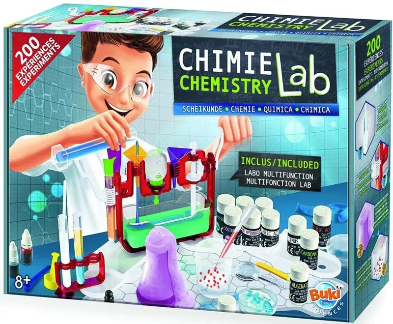 SCIENCE LAB CHEMISTRY 200 EXPERMENTS INCL MULTIFUNCTION LAB BUKI BUK8364
