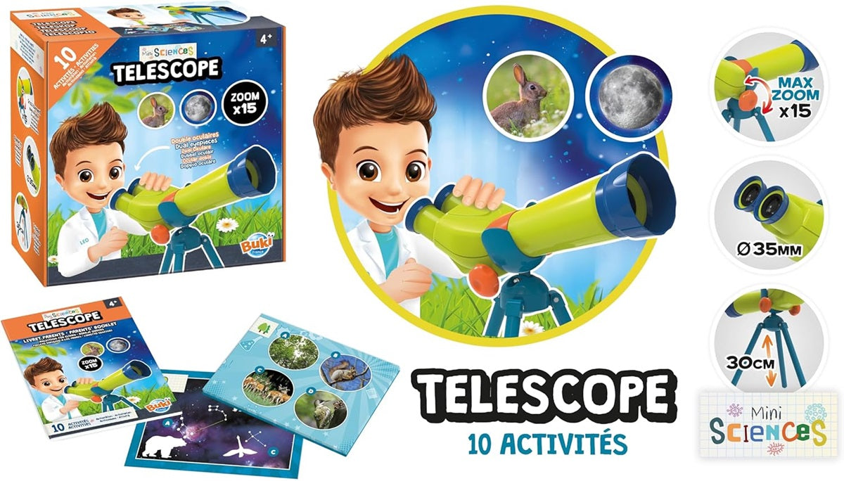 MINI SCIENCES - TELESCOPE X15 MAGNIFICATION BUKI BUK9004