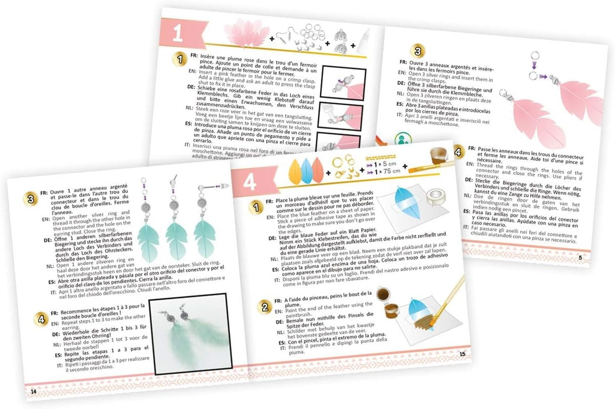 FEATHER JEWELLERY 6PCS BUKI BUKBE112