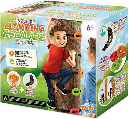 ADVENTURE CLIMBING (INCL 6 STRAPS & 12 HOLDS) BUKI BUKBN016