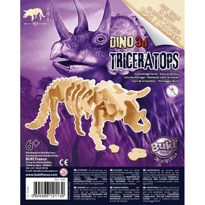 DINOS 3D WOODEN ASSEMBLY KIT BUKI BUKD6B