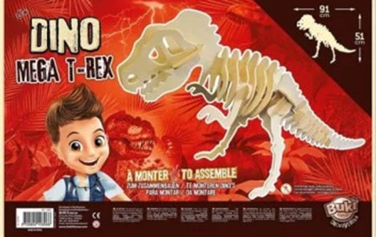 DINO MEGA T-REX WOODEN ASSEMBLY KIT BUKI BUKD6M