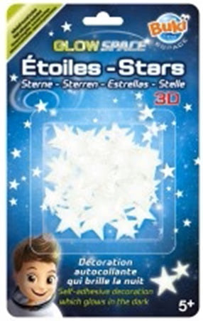 GLOW-IN-THE-DARK 3D STARS BUKI BUKSB50
