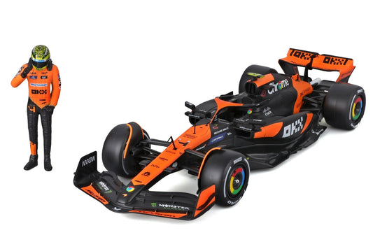 McLaren F1 MCL38 2024 w/Driver figurine #4 - 1/24 Scale Bburago Bur18-28040