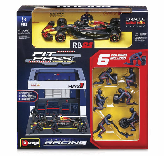 Red Bull F1 RB21 2025 Pit Pass #1 Verstappen - 1/43 Scale Bburago Bur18-38459
